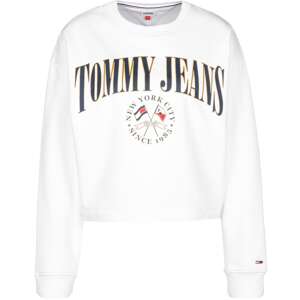 Tommy Jeans Mikina  námornícka modrá / medová / tmavočervená / biela