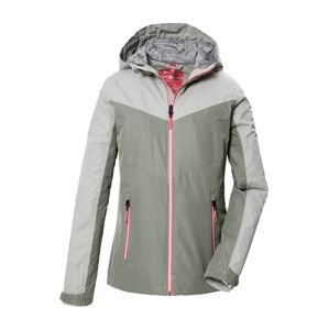 KILLTEC Outdoorová bunda 'KOS 238'  trstinová / pastelovo zelená / pastelovo červená