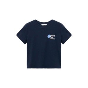 MANGO TEEN Tričko 'STAND OUT'  svetlomodrá / tmavomodrá / ružová / biela