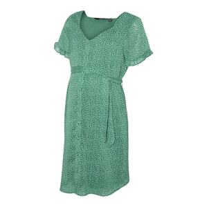 Vero Moda Maternity Letné šaty 'VMMCaro'  tmavozelená / biela