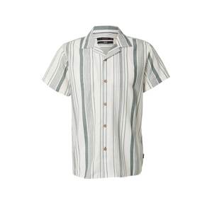 INDICODE JEANS Košeľa 'Lindos'  modrozelená / biela ako vlna