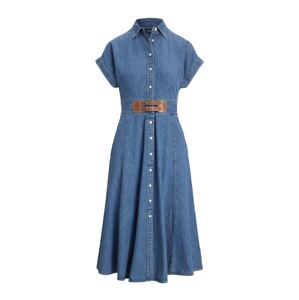 Lauren Ralph Lauren Petite Košeľové šaty  modrá denim / hnedá
