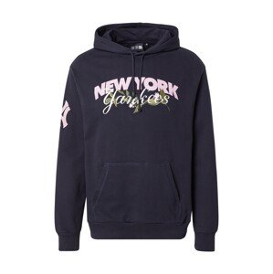 NEW ERA Mikina 'NEYYAN'  námornícka modrá / zelená / ružová / biela