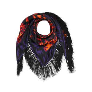 Versace Jeans Couture Šál 'FOULARD'  tmavofialová / oranžová / homárová / čierna