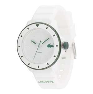 LACOSTE Analógové hodinky  tmavozelená / biela