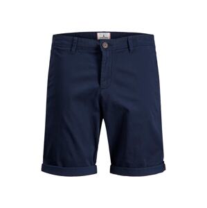 JACK & JONES Chino nohavice 'JJIBowie'  tmavomodrá / hrdzavohnedá