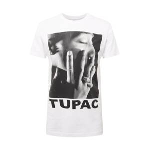 Mister Tee Tričko 'Tupac Profile'  sivá / čierna / biela