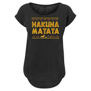 F4NT4STIC Tričko 'Disney König der Löwen Hakuna Matata'  okrová / čierna