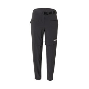 ADIDAS TERREX Outdoorové nohavice 'Utilitas Zip-Off'  čierna / biela