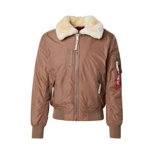 ALPHA INDUSTRIES Prechodná bunda 'Injector III'  béžová / tmavošedá / biela