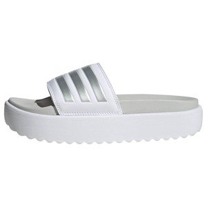 ADIDAS PERFORMANCE Plážové / kúpacie topánky 'Adilette'  strieborná / biela