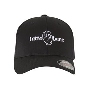 Mister Tee Čiapka 'Tutto Bene'  čierna / biela
