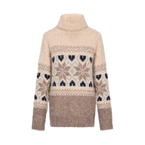 usha BLUE LABEL Oversize sveter  béžová / krémová / modrá / čierna