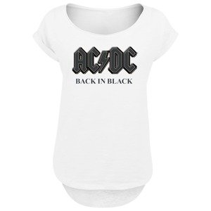 F4NT4STIC Tričko 'ACDC Back In Black'  antracitová / biela melírovaná