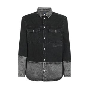 KARL LAGERFELD JEANS Košeľa  čierna / čierna melírovaná