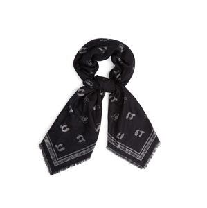 Karl Lagerfeld Šatka 'Ikon'  čierna / strieborná