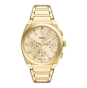 FOSSIL Analógové hodinky 'Everett'  zlatá / čierna