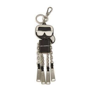 Karl Lagerfeld Prívesky na kľúče 'Ikon Karl'  čierna / strieborná / biela