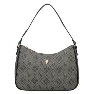 U.S. POLO ASSN. Kabelka na rameno 'New Hampton'  sivá / čierna