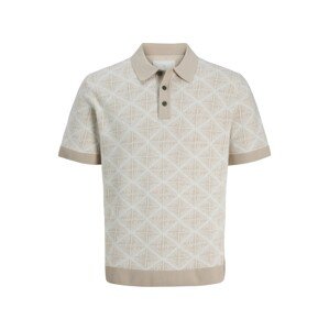 Jack & Jones Plus Sveter 'JPRKALVIN'  svetlobéžová / tmavobéžová