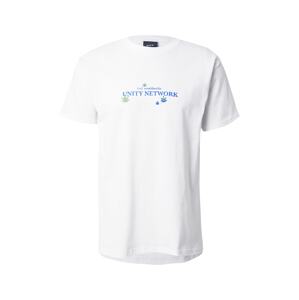 HUF Tričko 'Unity Network'  modrá / jablková / biela