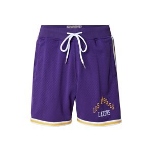 Mitchell & Ness Nohavice 'LA Lakers'  tmavožltá / baklažánová / biela