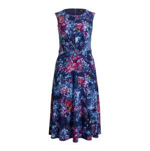 Lauren Ralph Lauren Plus Šaty 'TESSANNE'  námornícka modrá / svetlomodrá / horčicová / farba lesného ovocia