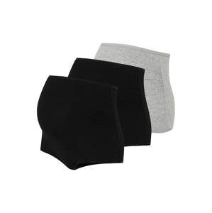 Lindex Maternity Nohavičky  sivá melírovaná / čierna