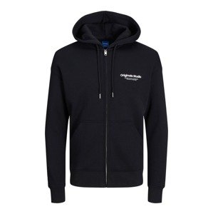 JACK & JONES Tepláková bunda 'JJVesterbro'  čierna / biela