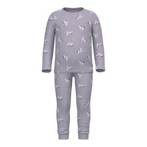 NAME IT Pyžamo 'NMFUNICORN'  sivá / orgovánová / biela