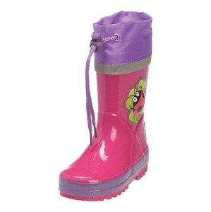 PLAYSHOES Gumáky 'Glückskäfer'  svetlozelená / svetlofialová / ružová / čierna
