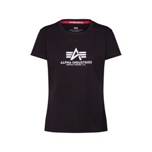ALPHA INDUSTRIES Tričko  čierna / biela