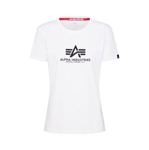 ALPHA INDUSTRIES Tričko  čierna / biela