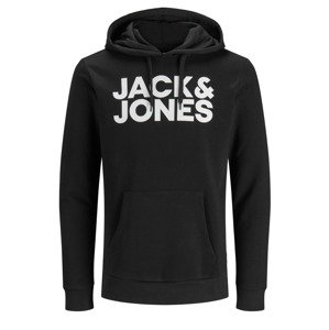 JACK & JONES Mikina  antracitová / biela