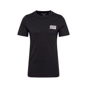 JACK & JONES Tričko  čierna / biela