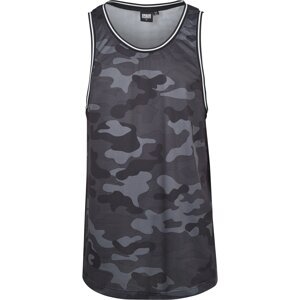 Urban Classics Tričko 'Camo Mesh'  sivá / tmavosivá / čierna