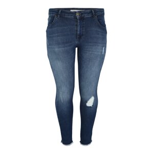 ONLY Carmakoma Džínsy 'Willy'  modrá denim / svetlohnedá