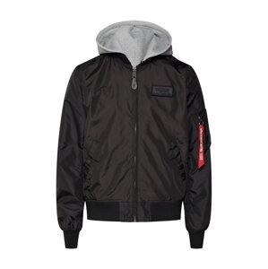 ALPHA INDUSTRIES Prechodná bunda  sivá melírovaná / čierna