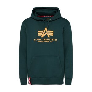 ALPHA INDUSTRIES Sveter  jedľová / svetlooranžová / červená / biela