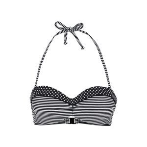 s.Oliver Bikinový top 'Avni'  čierna / biela