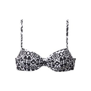 LASCANA Bikinový top 'Grace'  čierna / biela
