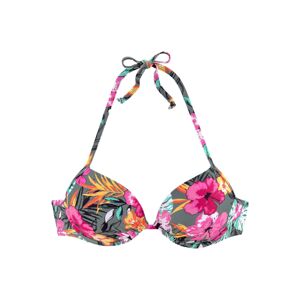 BUFFALO Bikinový top  žltá / sivá / ružová