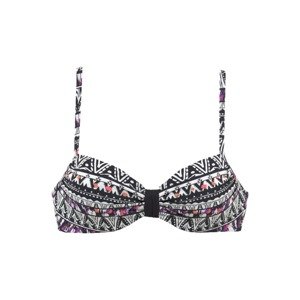 LASCANA Bikinový top 'Wire'  čierna / biela