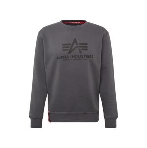 ALPHA INDUSTRIES Mikina  antracitová / tmavosivá