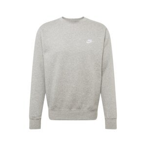 Nike Sportswear Mikina 'Club Fleece'  svetlosivá / biela