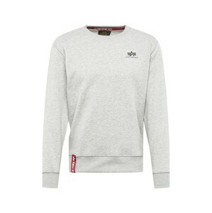 ALPHA INDUSTRIES Mikina  sivá melírovaná / čierna