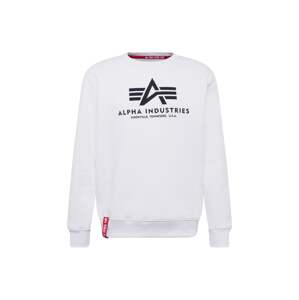 ALPHA INDUSTRIES Mikina  červená / čierna / biela