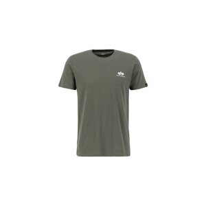 ALPHA INDUSTRIES Tričko  olivová / biela