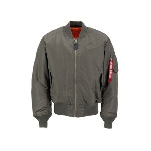 ALPHA INDUSTRIES Prechodná bunda 'MA-1'  jedľová / červená / biela