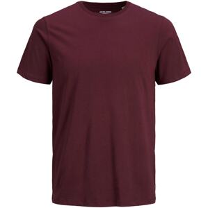 JACK & JONES Tričko  bordová